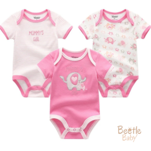 מארז 3 בגדי גוף עם הדפס של פילונים